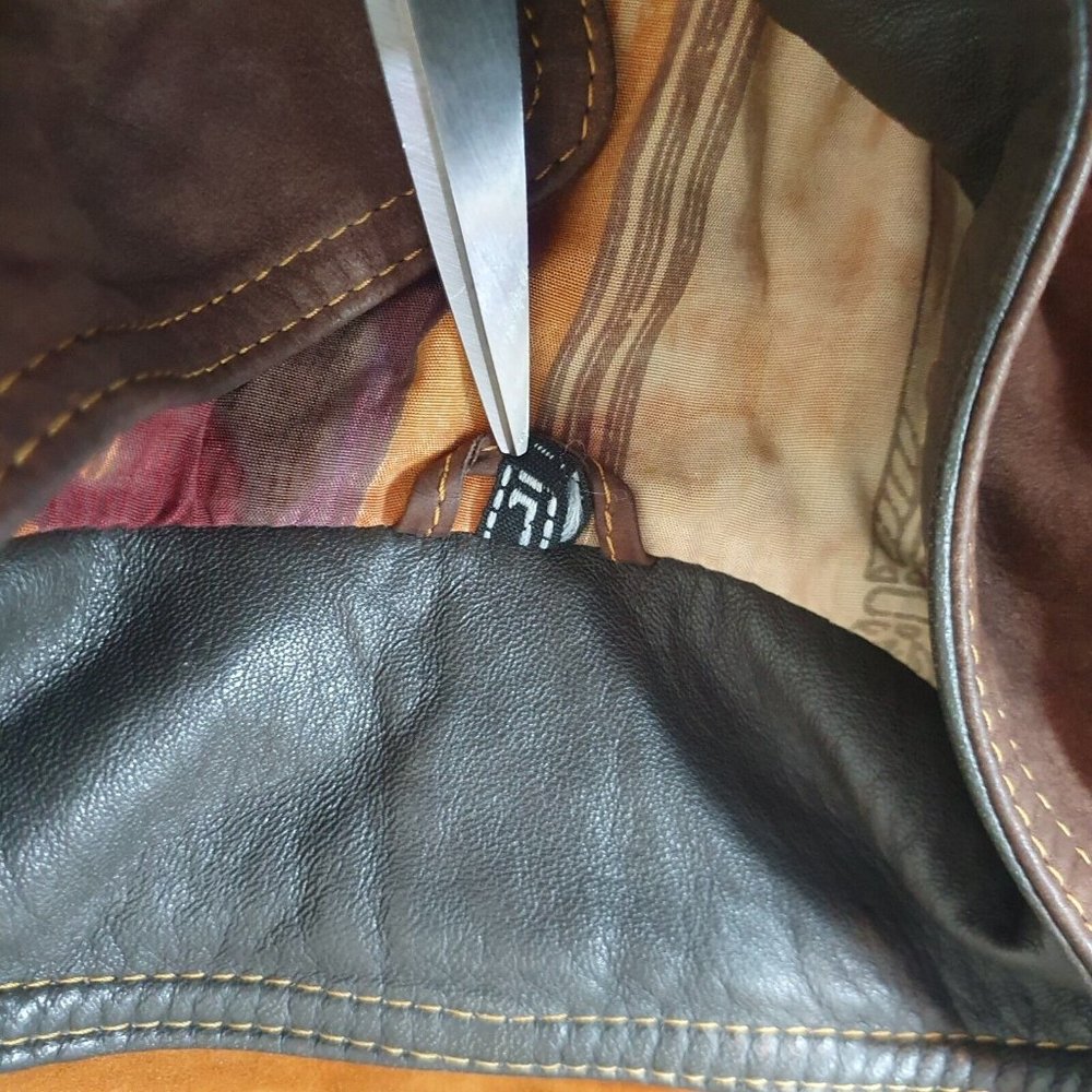 Vintage 1990's Echtes Leder Brown Leather Jacket mens RARE 3XL Great condition - Picture 11 of 12